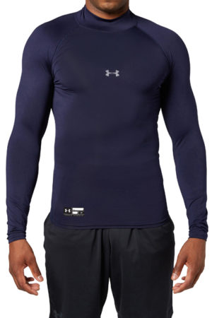 UA HG ARMOUR LS SHIRTS MOCK BB (NAVY)